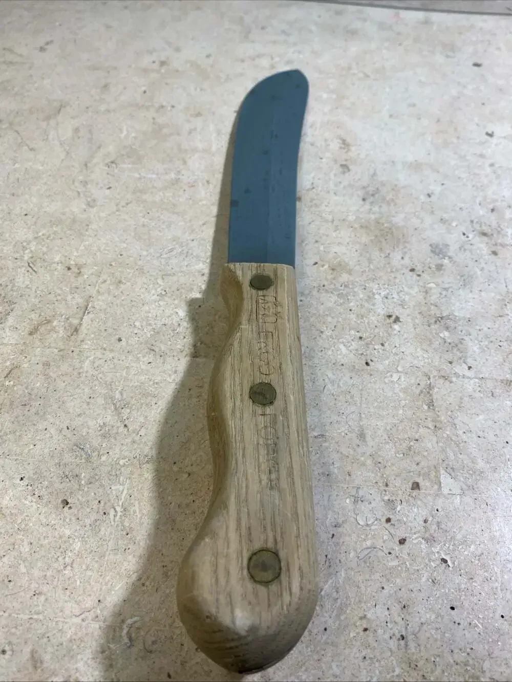 Vintage Ekco Forge G7597 8-inch Butcher Knife with Wood Handle